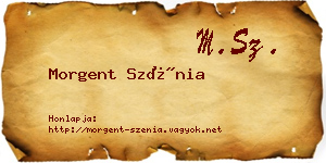 Morgent Szénia névjegykártya